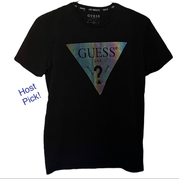 Guess Other - HP❤️ Guess Super Slim Iridescent Logo Tee NWOT